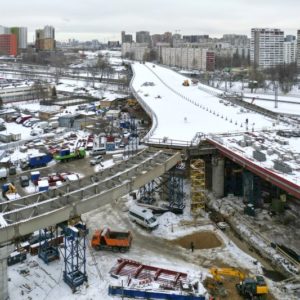 Завершены монолитные работы на эстакаде-съезде с МСД на Каширское шоссе